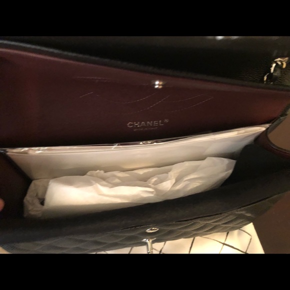 SOLD-Chanel Classic Double Flap Jumbo Caviar - Picture 5 of 6